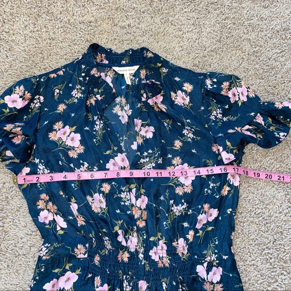 Rebecca Taylor Emilia Floral Silk Mini Dress Size 8 - Picture 11 of 13